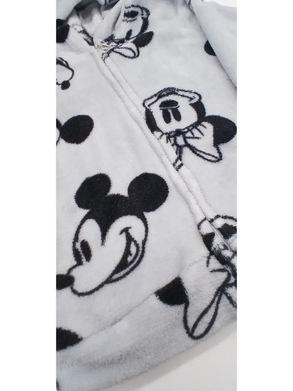 Disney Junior Mickey Minnie Mouse Youth 4T Black Gray Hooded Zipper Jacket